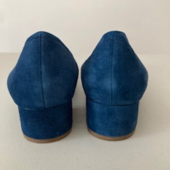 Franco Sarto Hartford Blue Suede Pump Size 8.5M - Picture 5 of 10